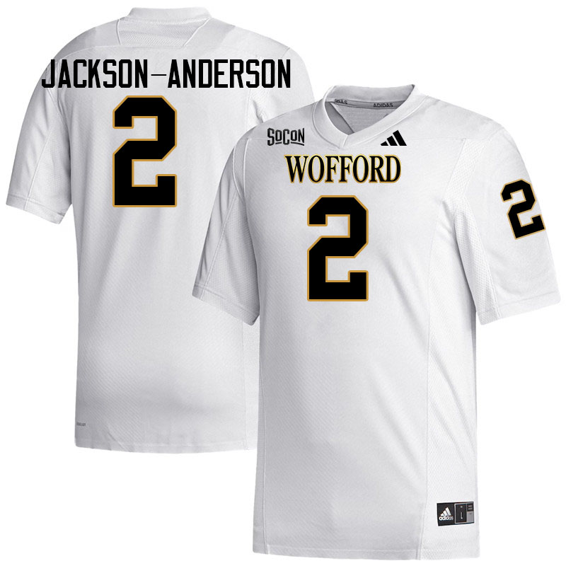 Wofford Terriers #2 Ihson Jackson-Anderson College Football Jerseys,Uniforms Stitched-White